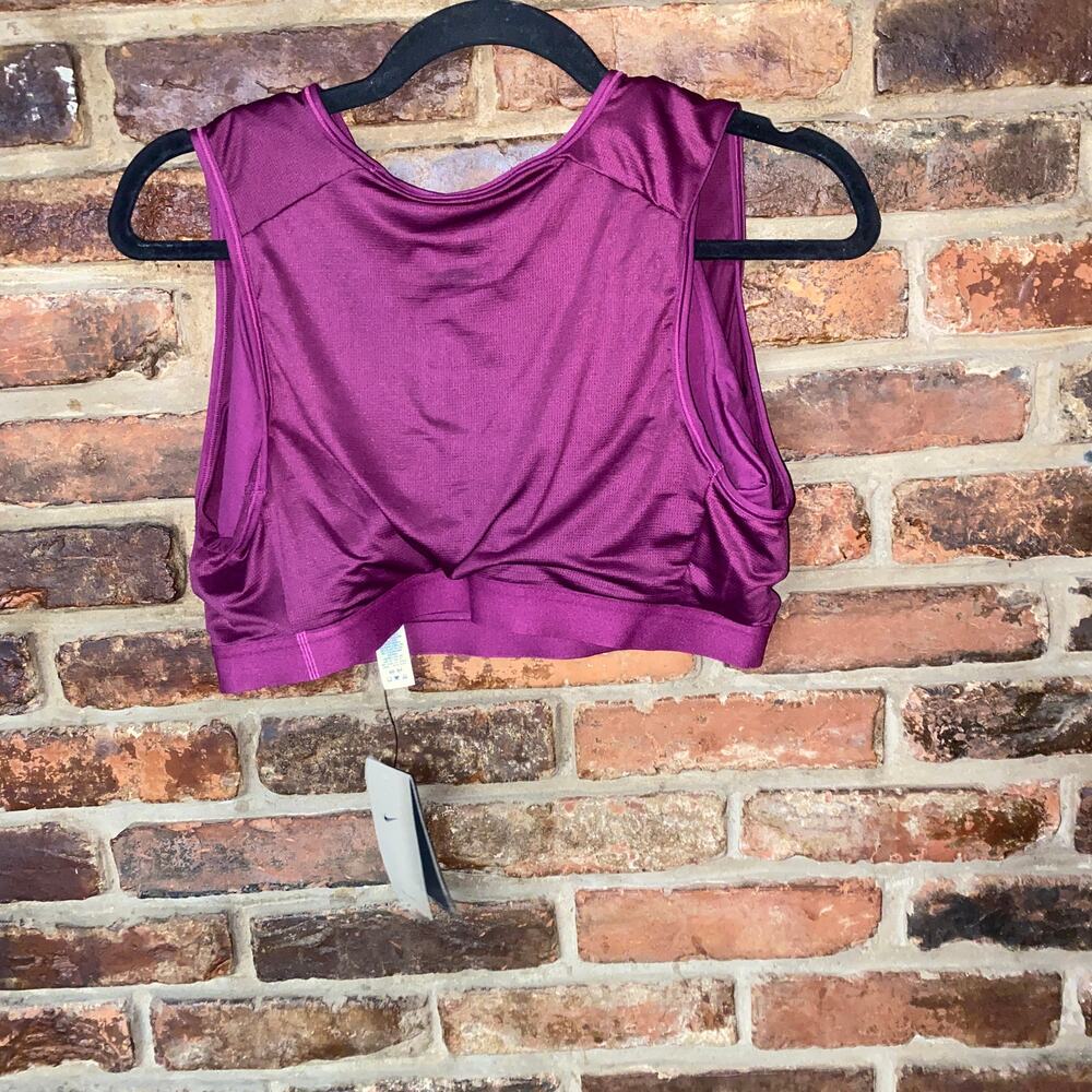 NWT Nike Purple Medium Support High Neck Sports Bra Crop Top Women's Size XXL - Picture 7 of 11